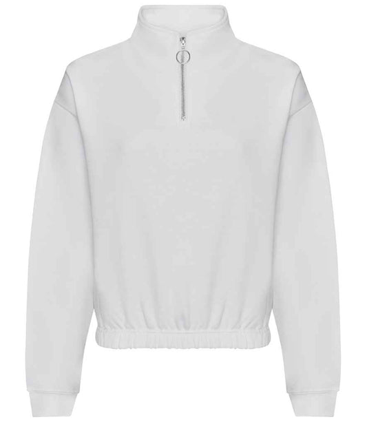 AWDis Ladies Cropped 1/4 Zip Sweatshirt