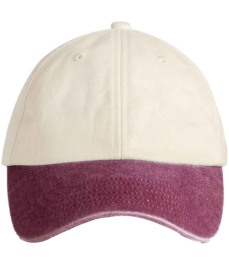 Beechfield Contrast Peak Low Profile Vintage Cap