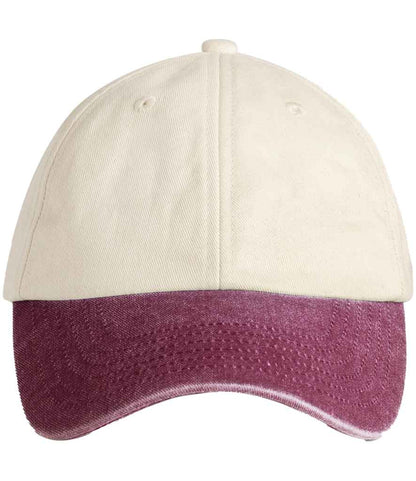 Beechfield Contrast Peak Low Profile Vintage Cap