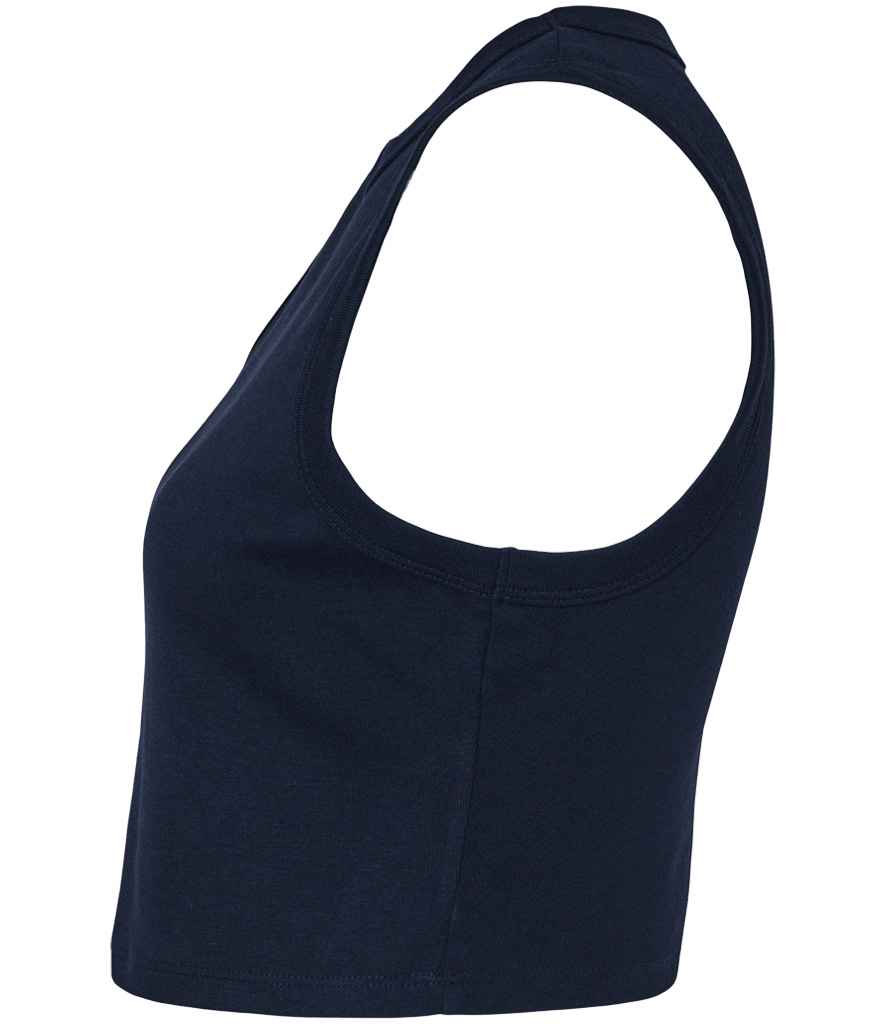 Bella Ladies Micro Rib Muscle Crop Tank Top