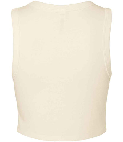 Bella Ladies Micro Rib Muscle Crop Tank Top