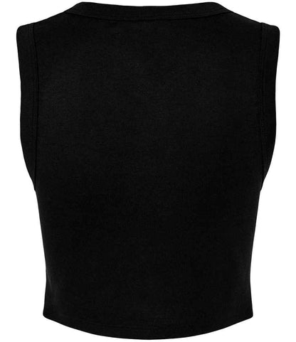 Bella Ladies Micro Rib Muscle Crop Tank Top