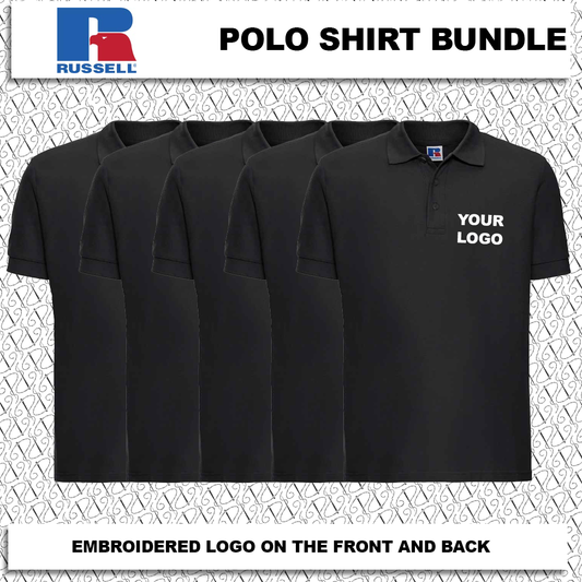 577M Russell Ultimate Cotton Piqué Polo Shirt Bundle