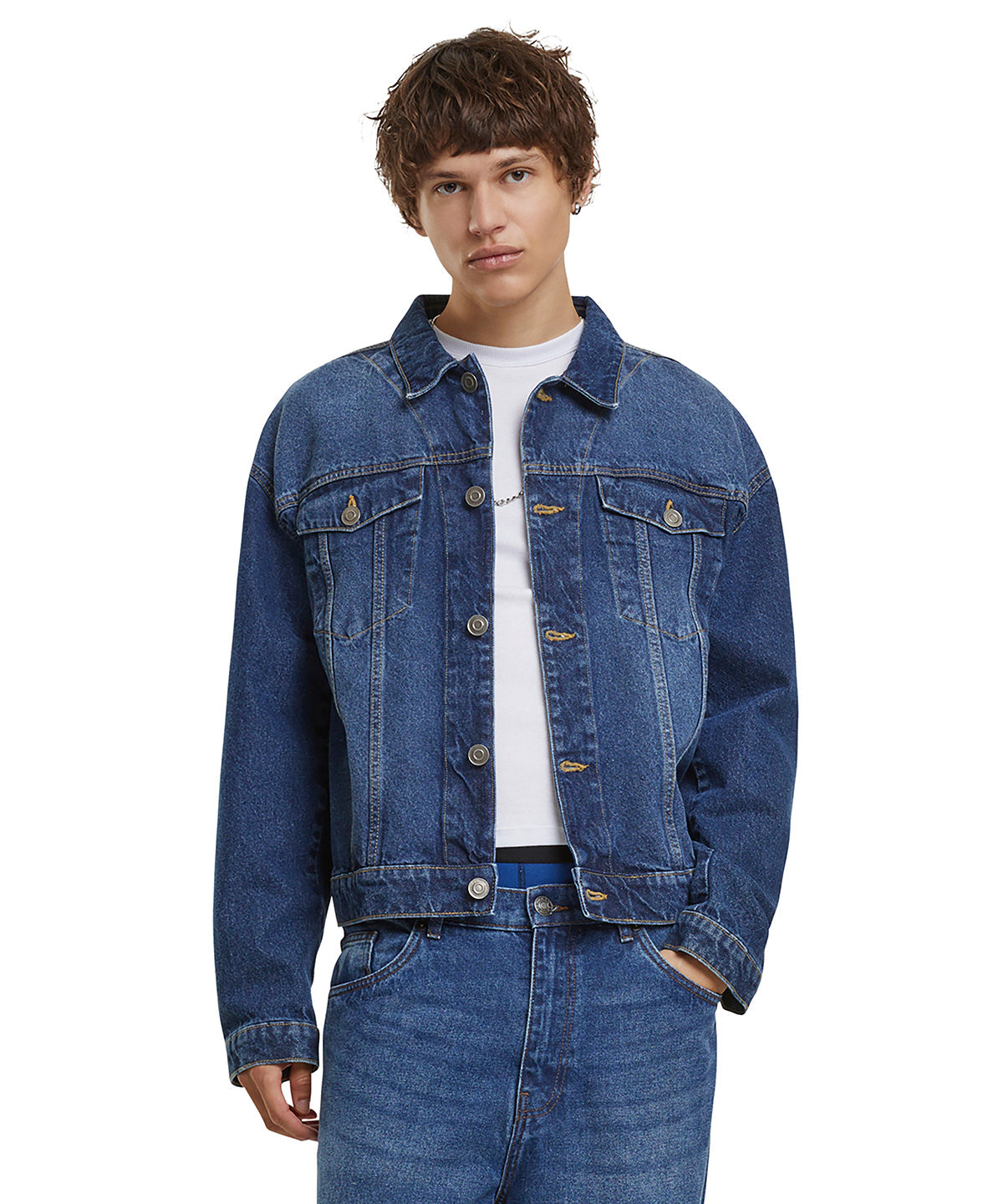 Heavy ounce boxy denim jacket