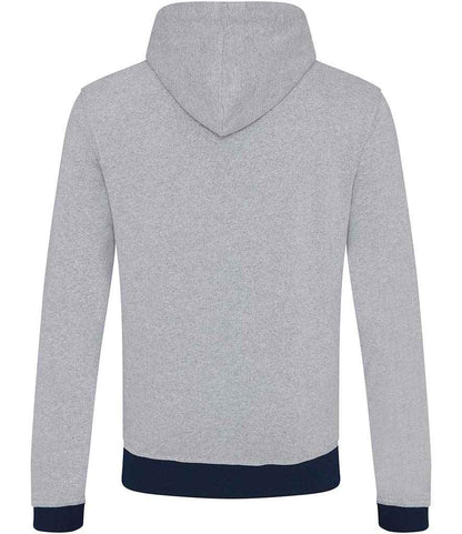 EA051 Heather Grey/Navy Back