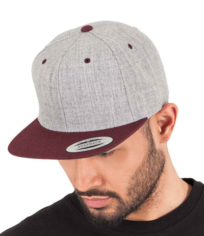 F6089MT Heather Grey/Maroon Model