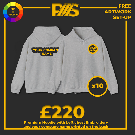 GILDEN CUSTOM EMBROIDERED WORKWEAR HOODIE BUNDLE