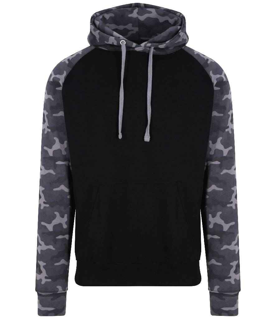 JH009 Solid Black/Black Camo Front