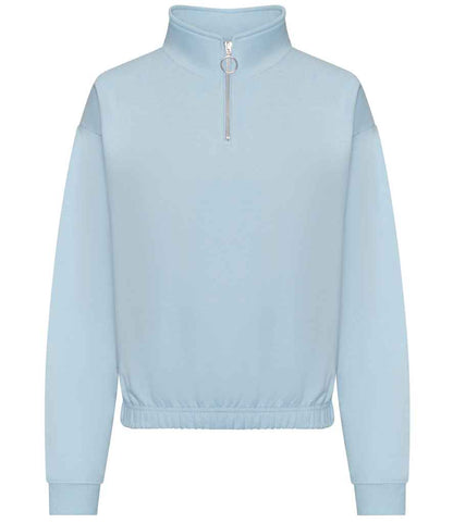 AWDis Ladies Cropped 1/4 Zip Sweatshirt