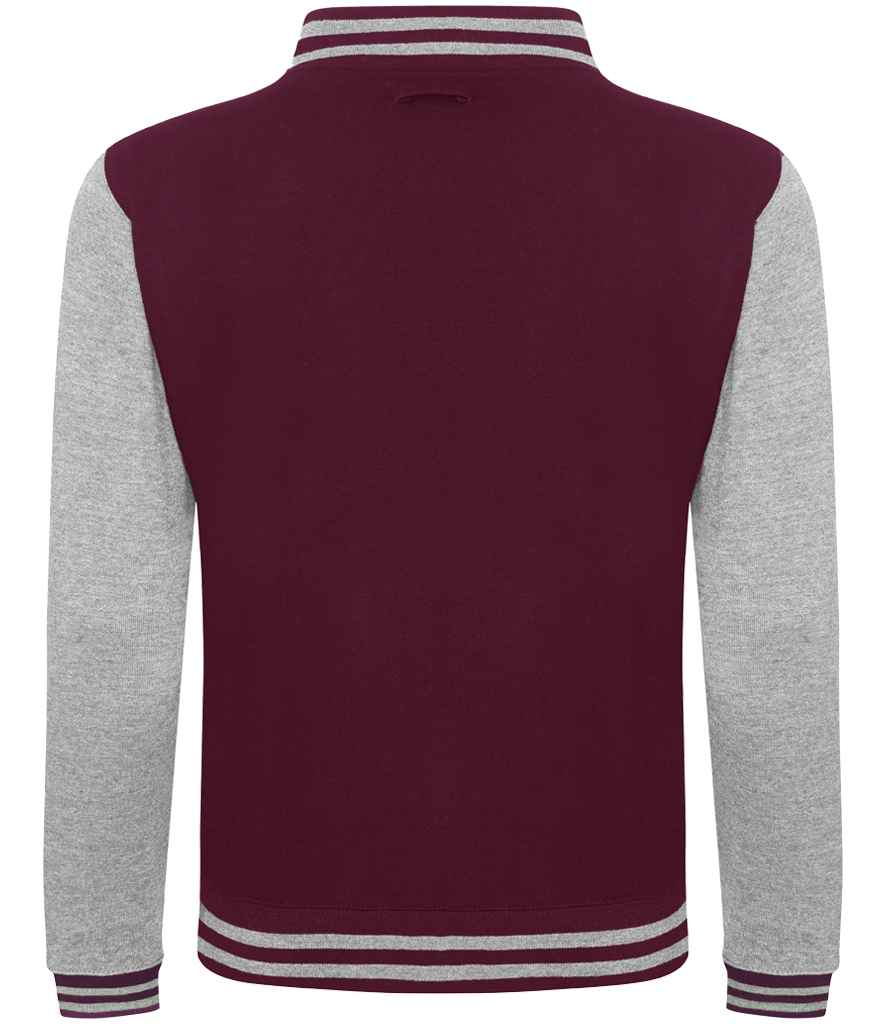 JH043 Burgundy/Heather Grey Back