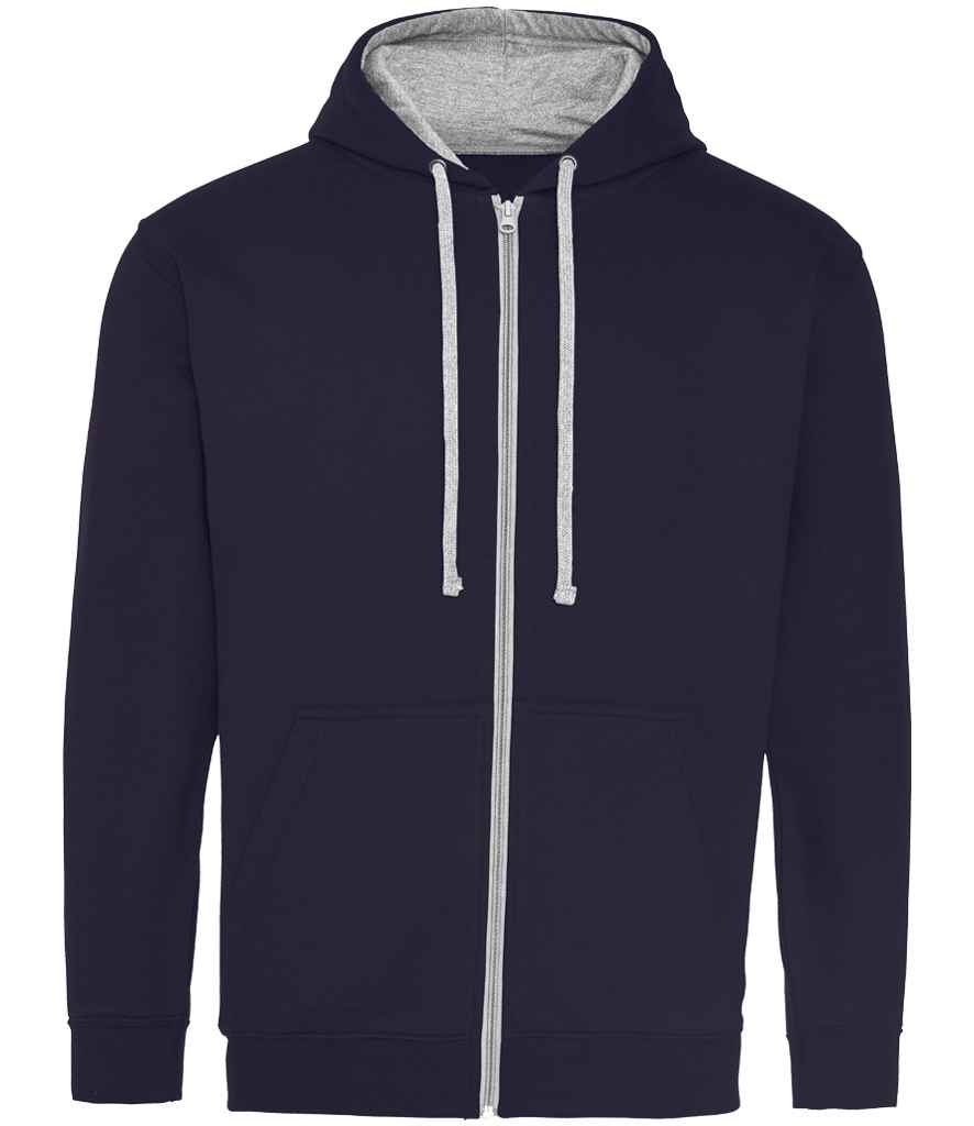 JH053 New French Navy/Heather Grey Front