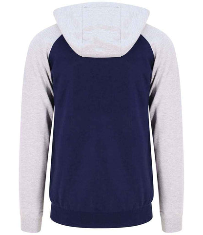 JH063 Oxford Navy/Heather Grey Back