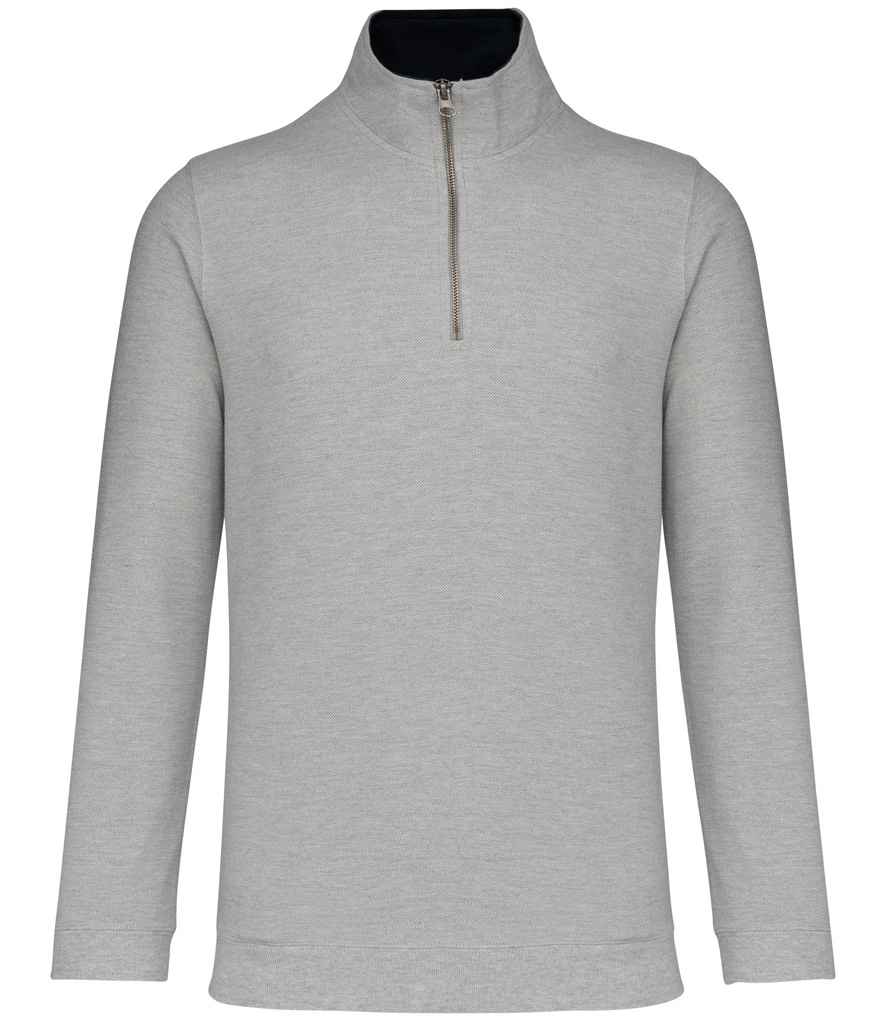 KB206 Heather Grey/Navy Front