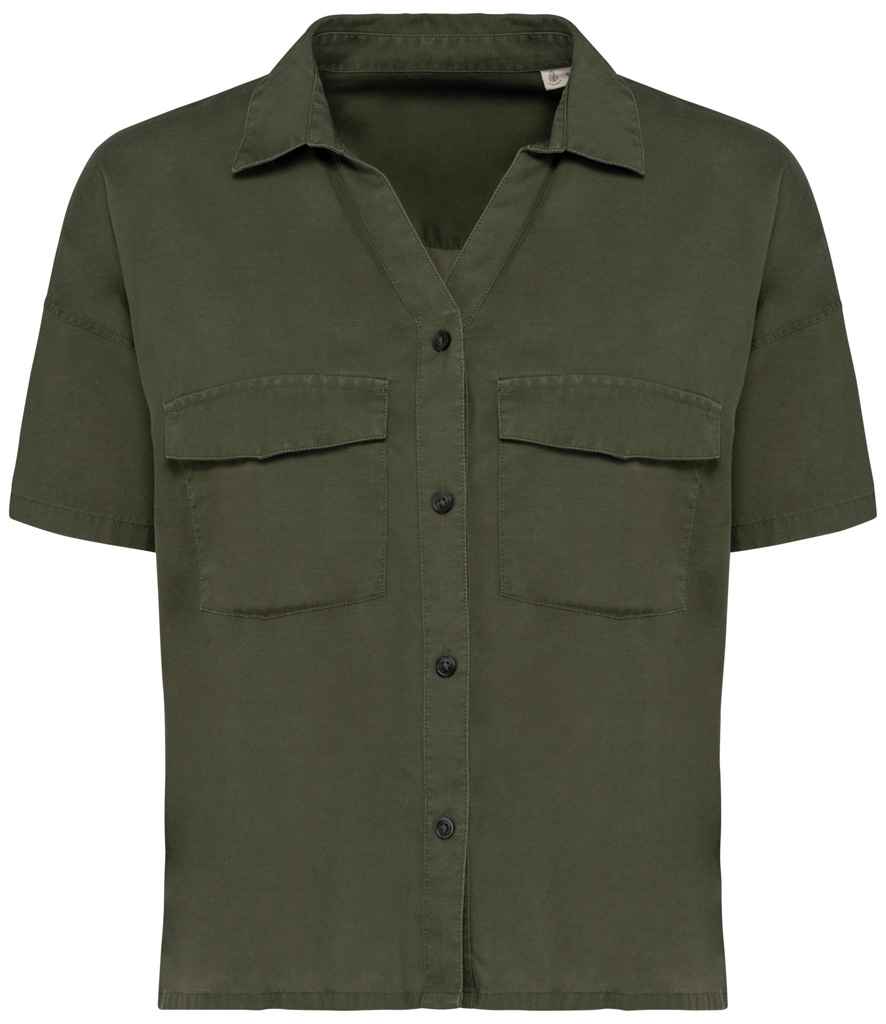 NS514 Washed Organic Khaki Front