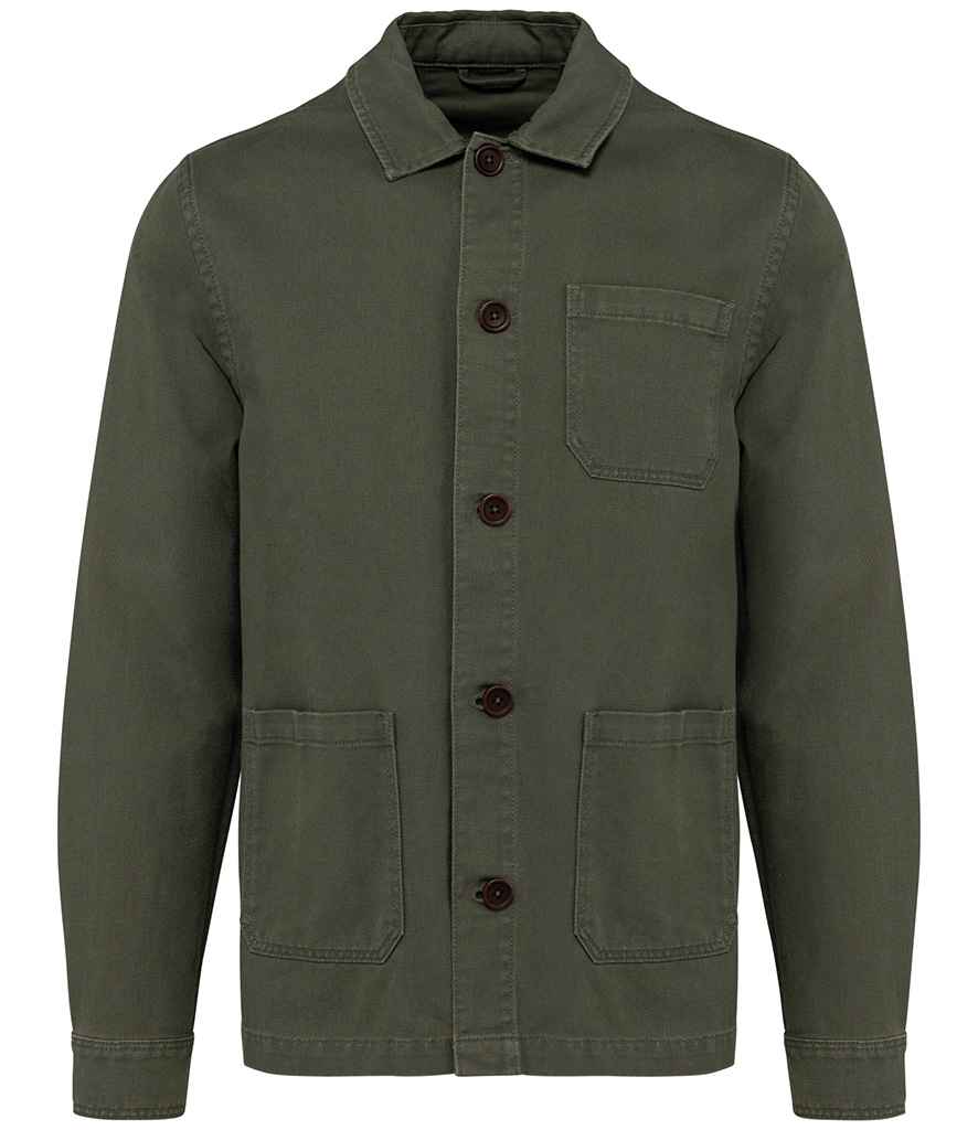 NS610 Washed Organic Khaki Front