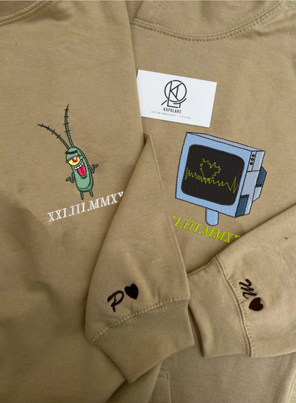 Plankton and Karen Custom Sweatshirt